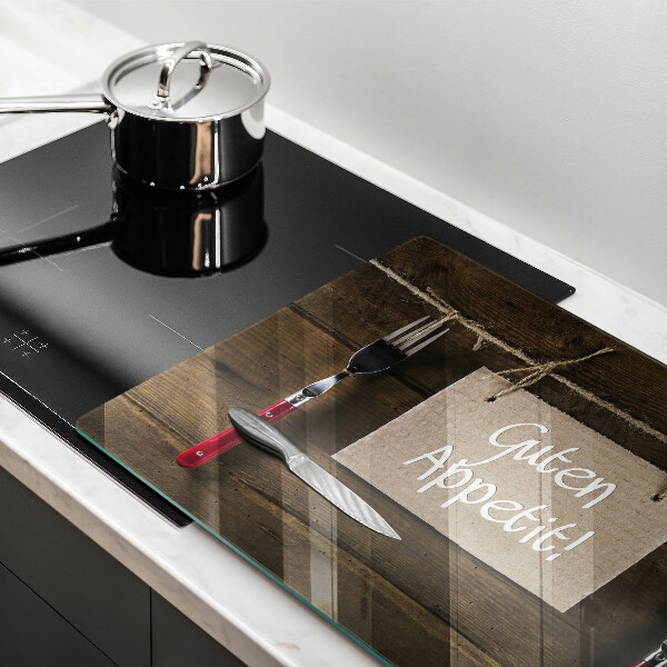 Chopping board glass GUTEN APETIT inscription boards