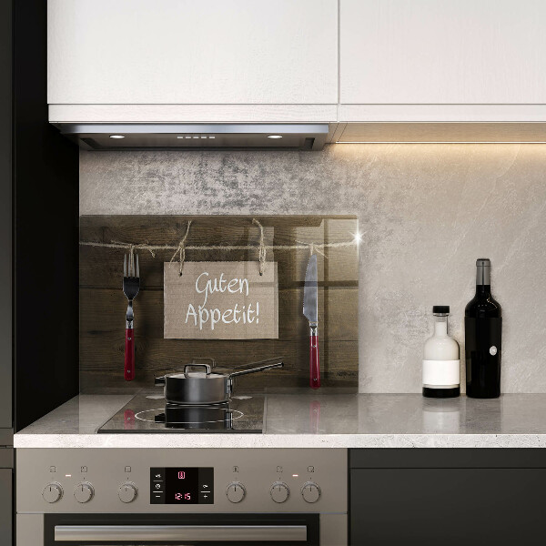 Chopping board glass GUTEN APETIT inscription boards