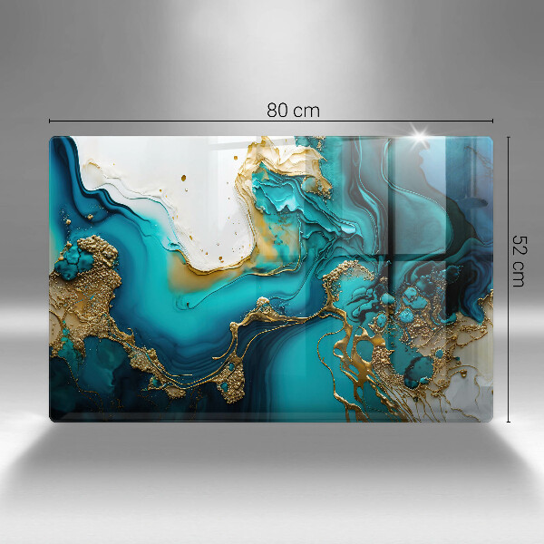 Chopping board Turquoise abstraction