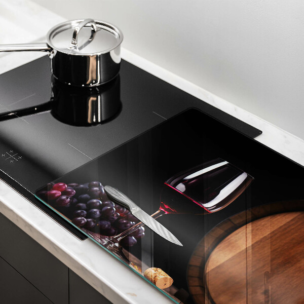 Chopping board A barrel of wine glass
