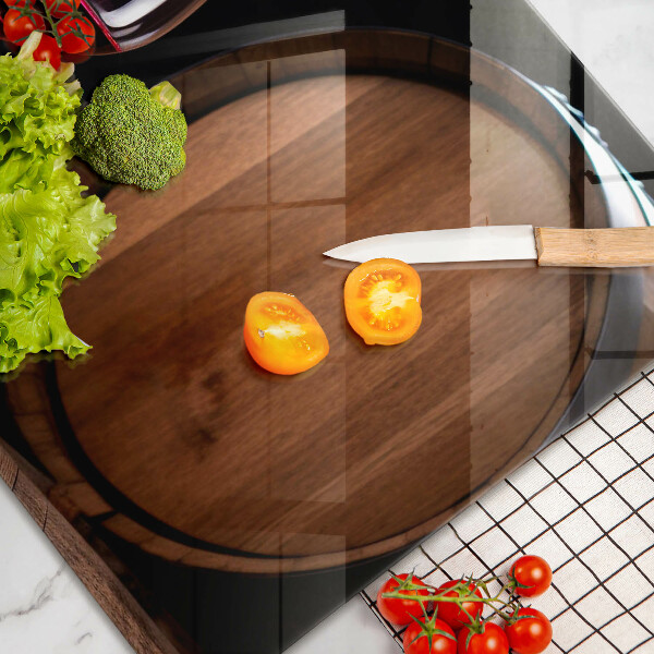 Chopping board A barrel of wine glass