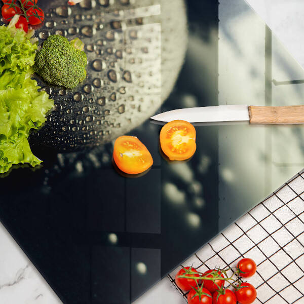 Chopping board glass Flowers stones zen