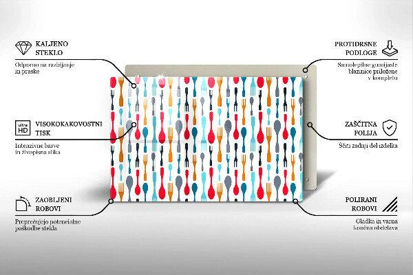 Chopping board glass Spoon illustration