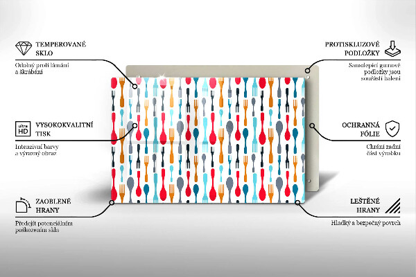 Chopping board glass Spoon illustration