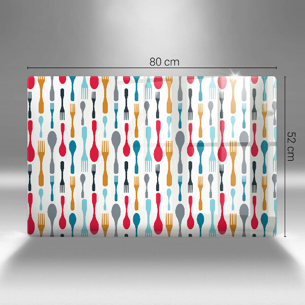 Chopping board glass Spoon illustration