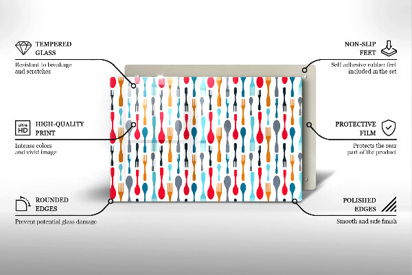 Chopping board glass Spoon illustration