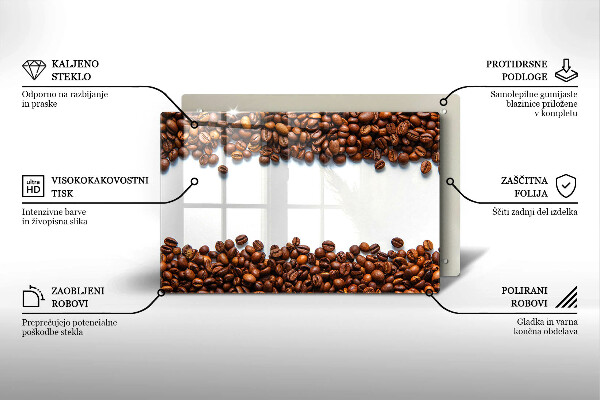 Chopping board glass Grain coffee