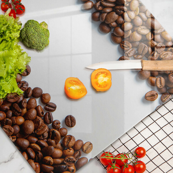 Chopping board glass Grain coffee