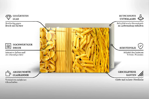 Chopping board glass Pasta