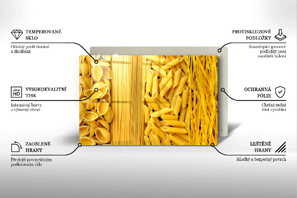Chopping board glass Pasta