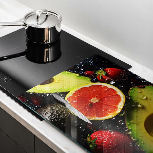 Chopping board glass Fruits and vegetables