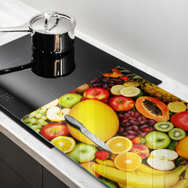 Chopping board glass Fruit collection