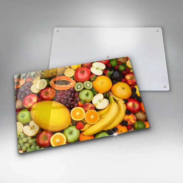 Chopping board glass Fruit collection