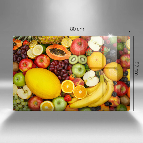 Chopping board glass Fruit collection