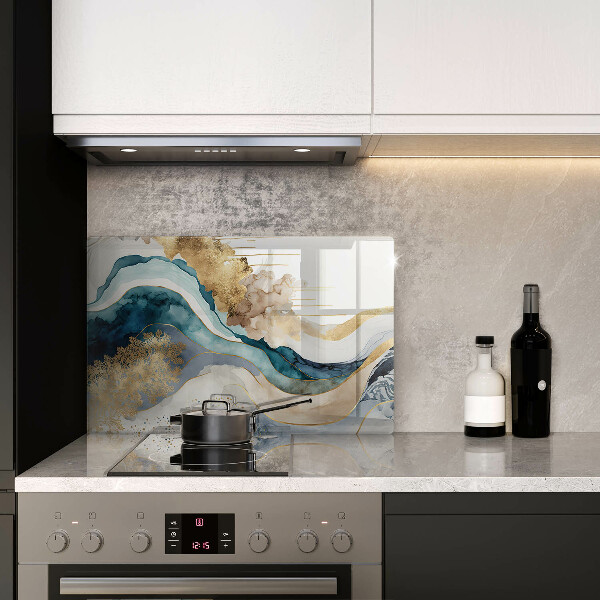 Chopping board glass Colorful marble