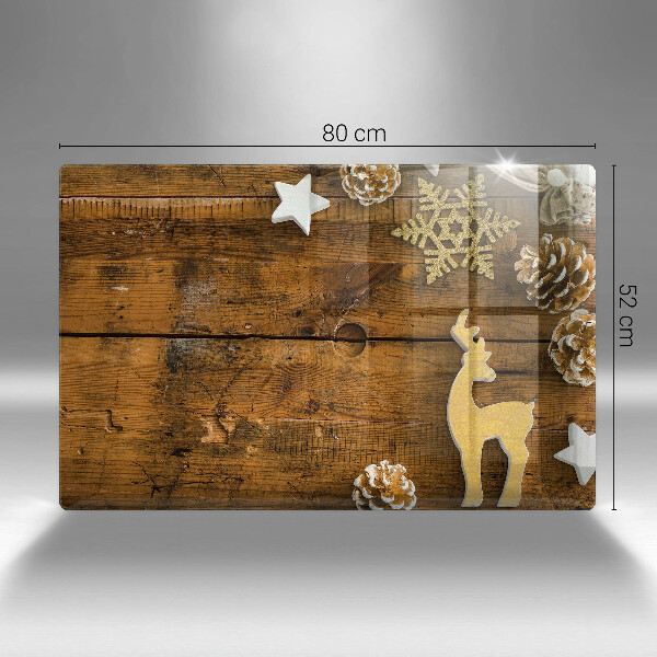 Chopping board glass Christmas decorations