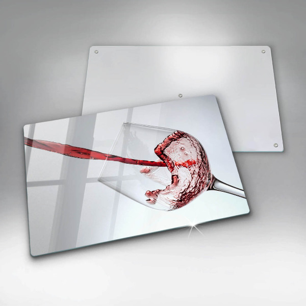 Chopping board glass Red wine