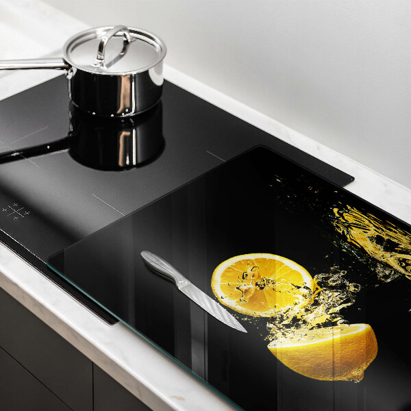 Glass kitchen board Juicy lemon fruit