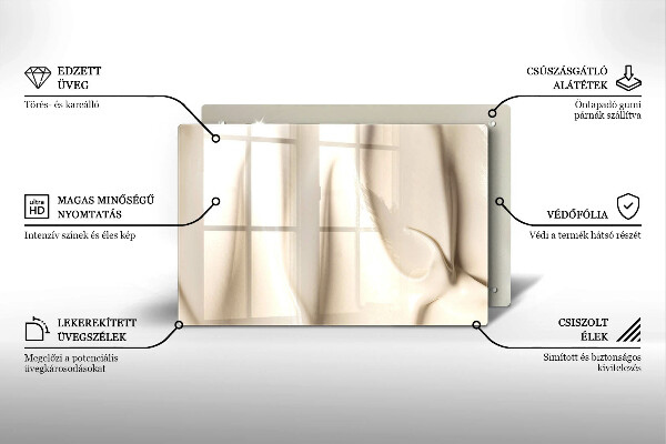 Chopping board glass Ice cream