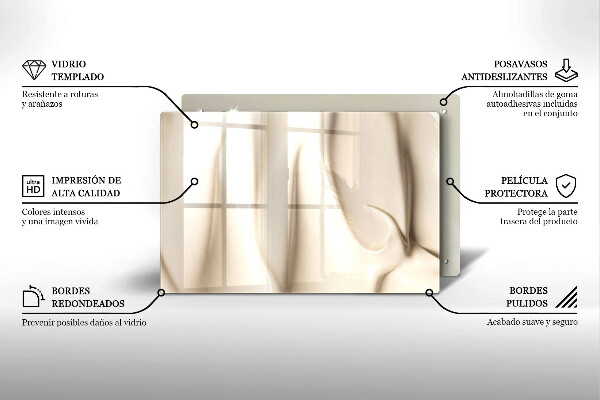 Chopping board glass Ice cream