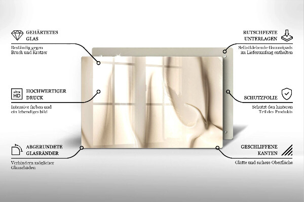 Chopping board glass Ice cream