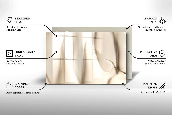 Chopping board glass Ice cream