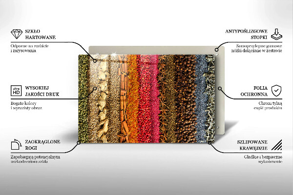 Chopping board Colorful spices