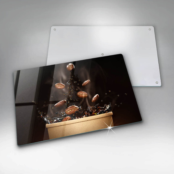 Chopping board Hot coffee beans