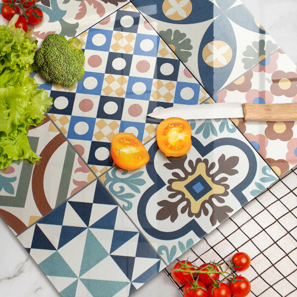 Glass cutting board Decorative tiles
