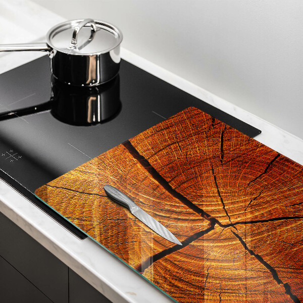 Chopping board glass Wood trunk structure