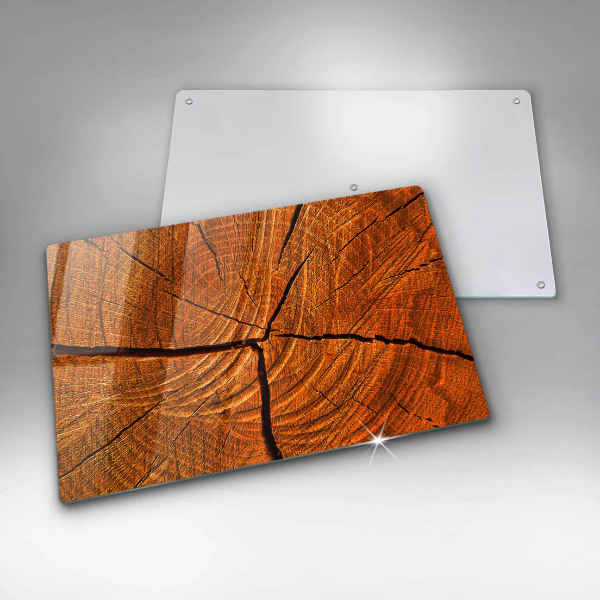 Chopping board glass Wood trunk structure