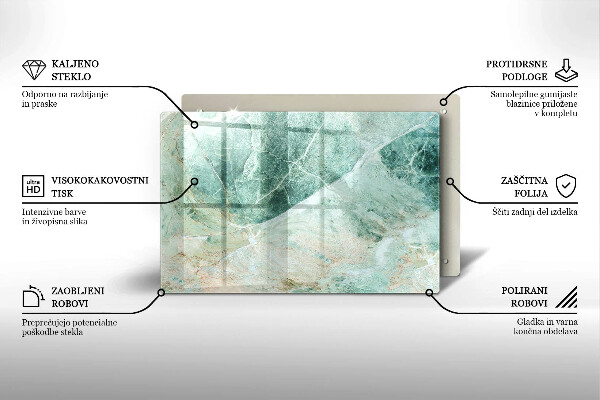 Chopping board glass Stone structure