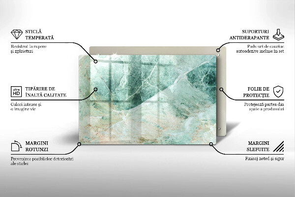 Chopping board glass Stone structure