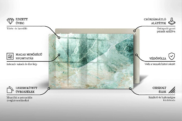 Chopping board glass Stone structure
