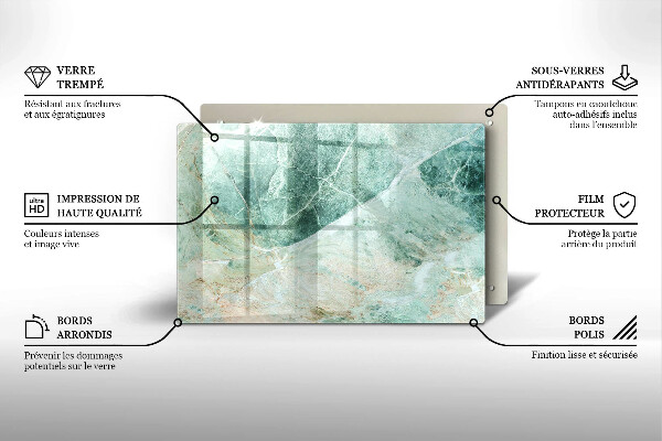 Chopping board glass Stone structure