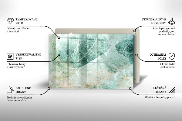 Chopping board glass Stone structure