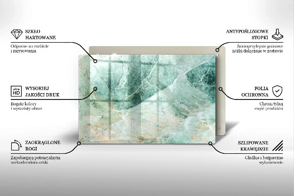 Chopping board glass Stone structure