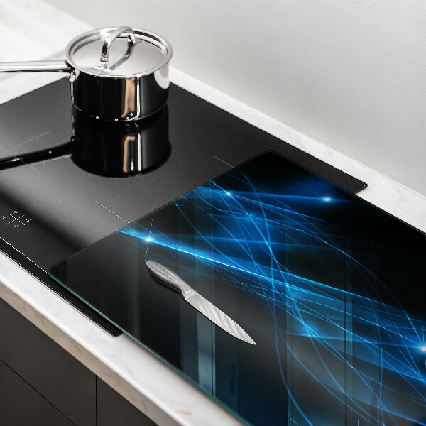 Chopping board glass Blue smoke abstraction