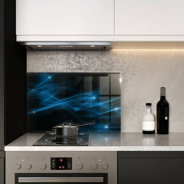 Chopping board glass Blue smoke abstraction