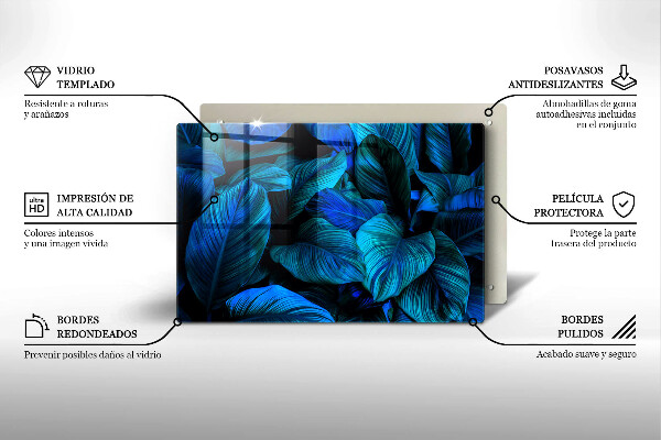 Glass kitchen board Jungle vegetation leaves