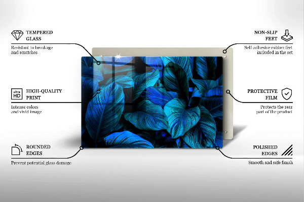 Glass kitchen board Jungle vegetation leaves