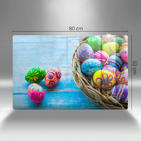 Chopping board Easter eggs