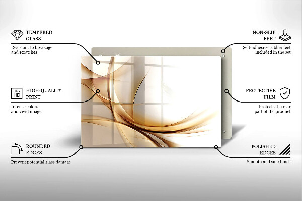 Chopping board glass Abstraction shapes