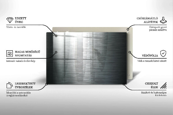 Chopping board glass Metal texture