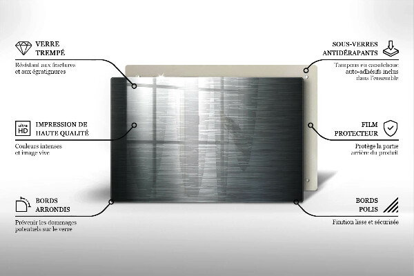 Chopping board glass Metal texture