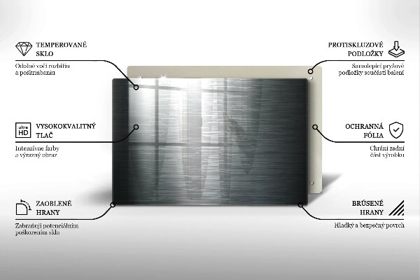Chopping board glass Metal texture