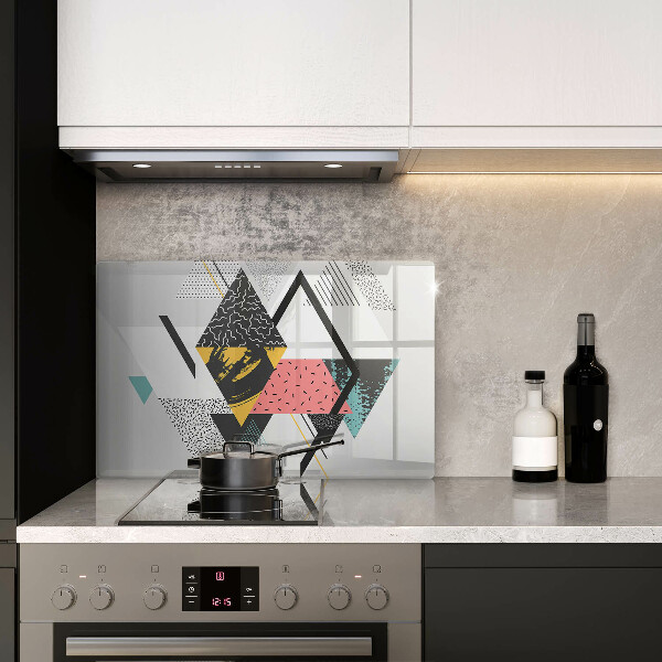 Chopping board glass Abstraction of the triangle