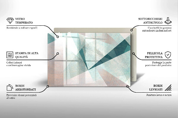 Glass cutting board Sharp abstraction