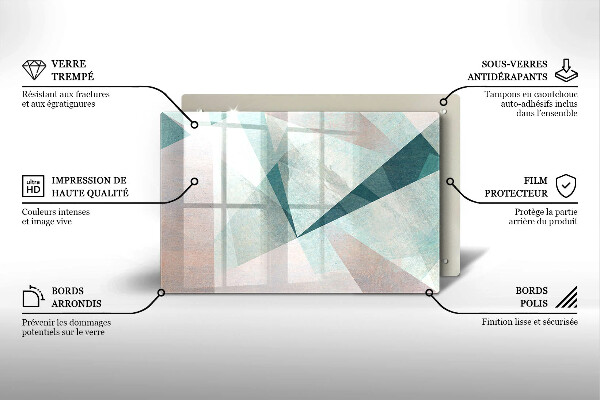 Glass cutting board Sharp abstraction