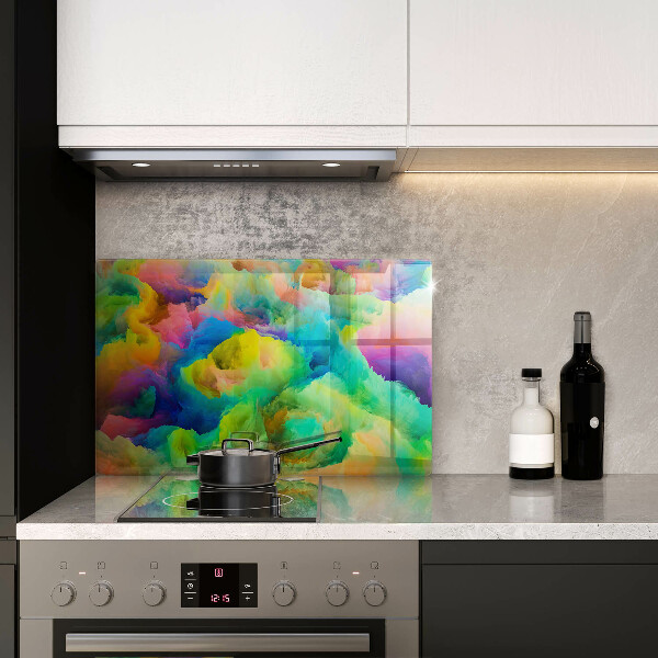 Chopping board glass Colorful abstraction